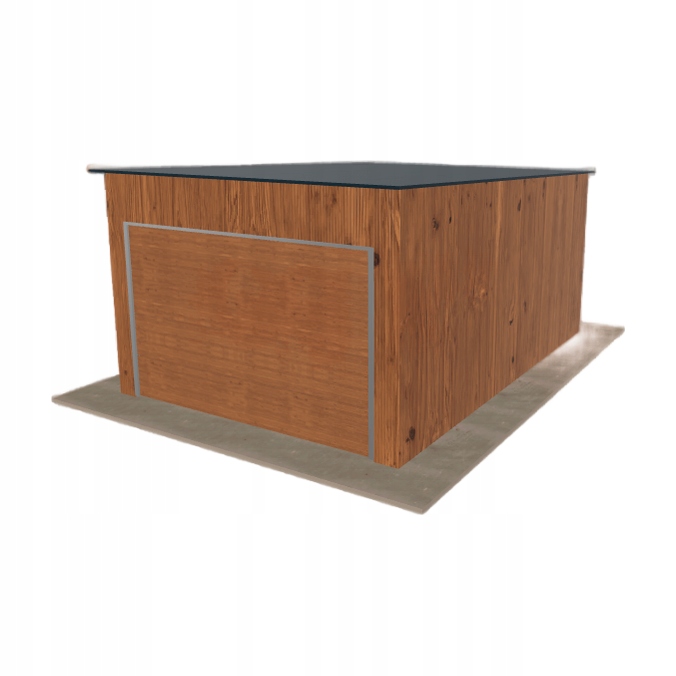 Plechová garáž 3.5x5 m jednopolohový spád dozadu Zlatý dub