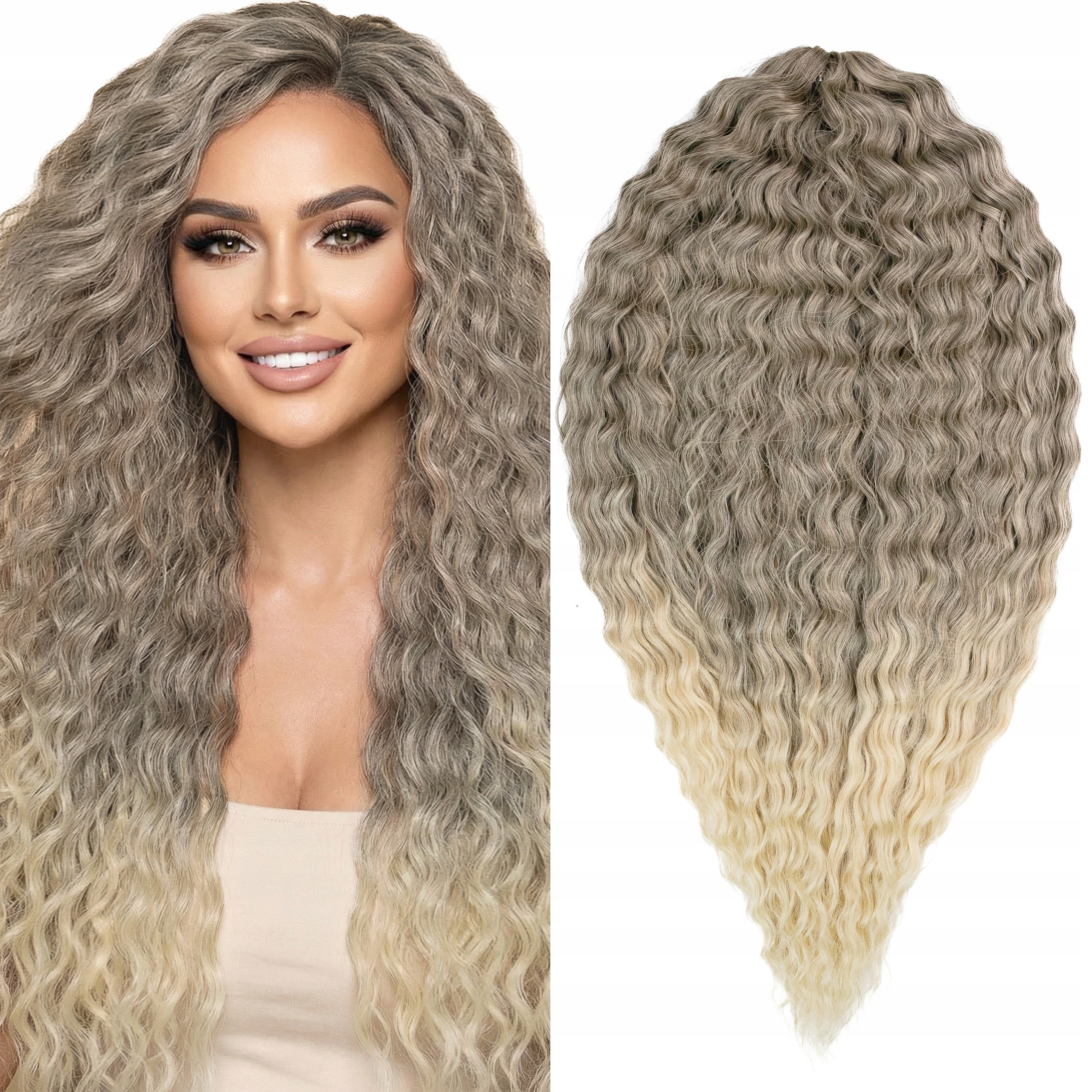 Syntetické umělé vlasy Afroloki Ariel Premium 22" 55 cm 300 g blond ombre