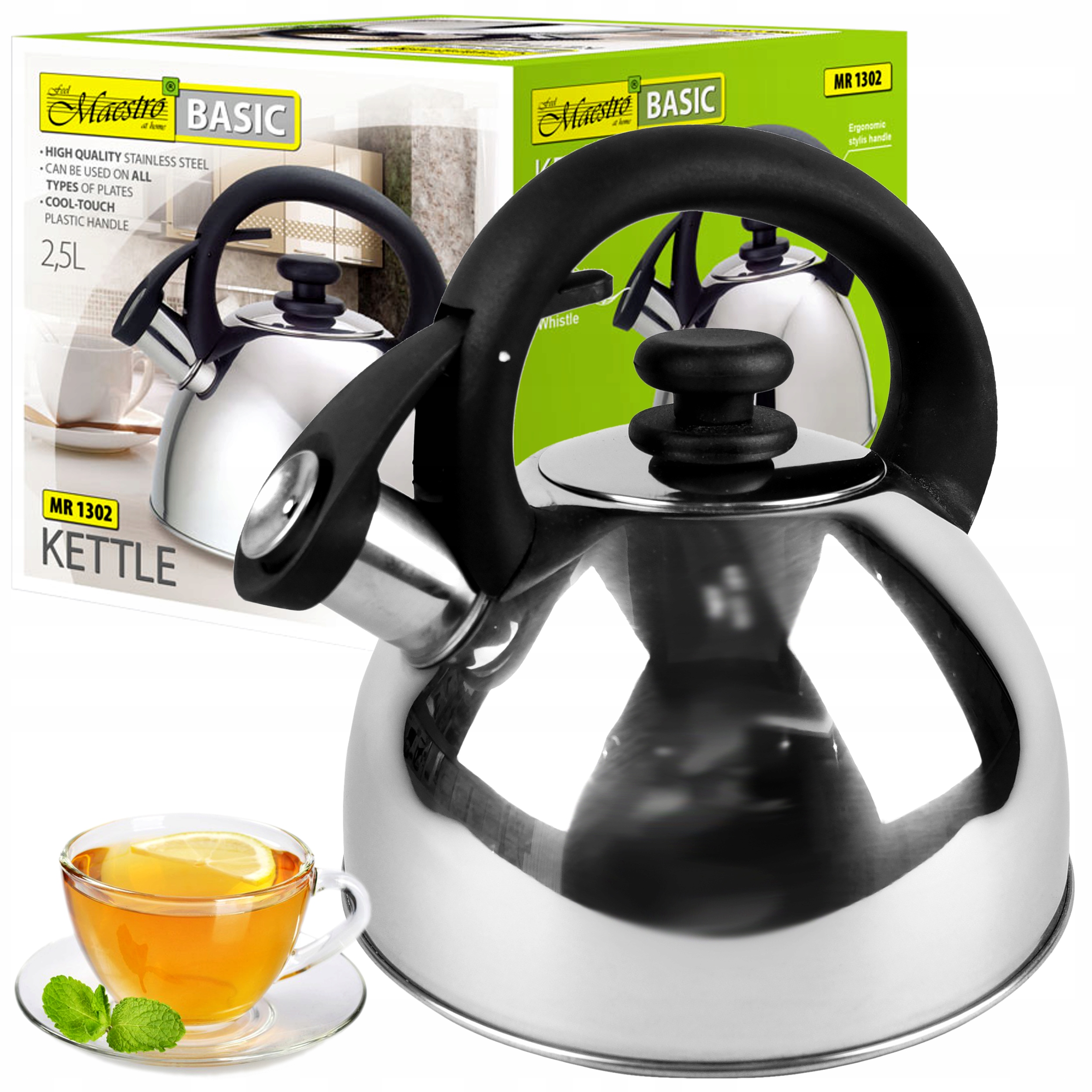 

Czajnik Stal Nierdzewna 2,5 L Gwizdek Indukcja Gaz