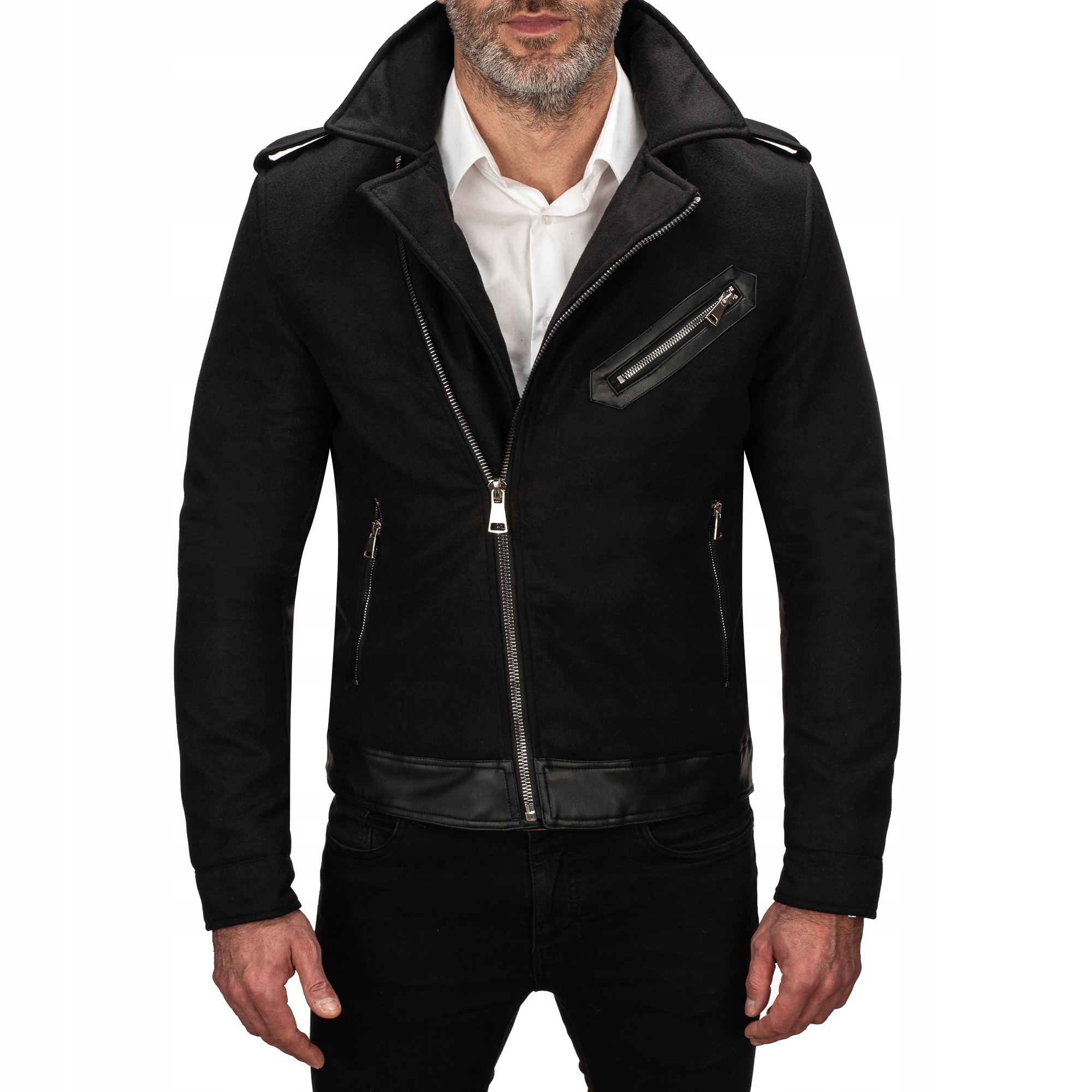 M15501 vel M Elegantní Pánská Přechodná Bunda Se Zipem