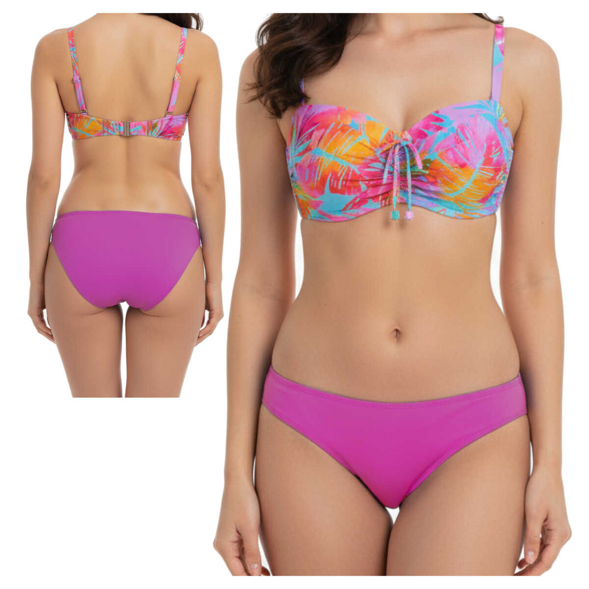 Self Dvoudílný plavkový kostým Calabria1 730CB1 1 růžový 65C