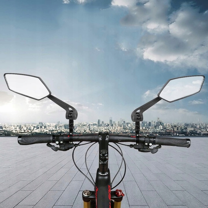 2 SZTUKI LUSTERKA ROWEROWEGO HD, REGULOWANE O 360° Waga 421 g