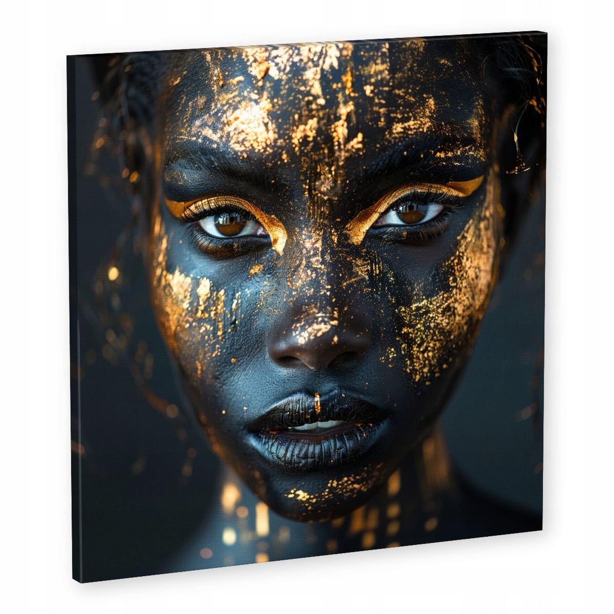 Obraz Na Plátně Canvas Portrét Zlatá Tvář Mystická Žena Umění 60x60