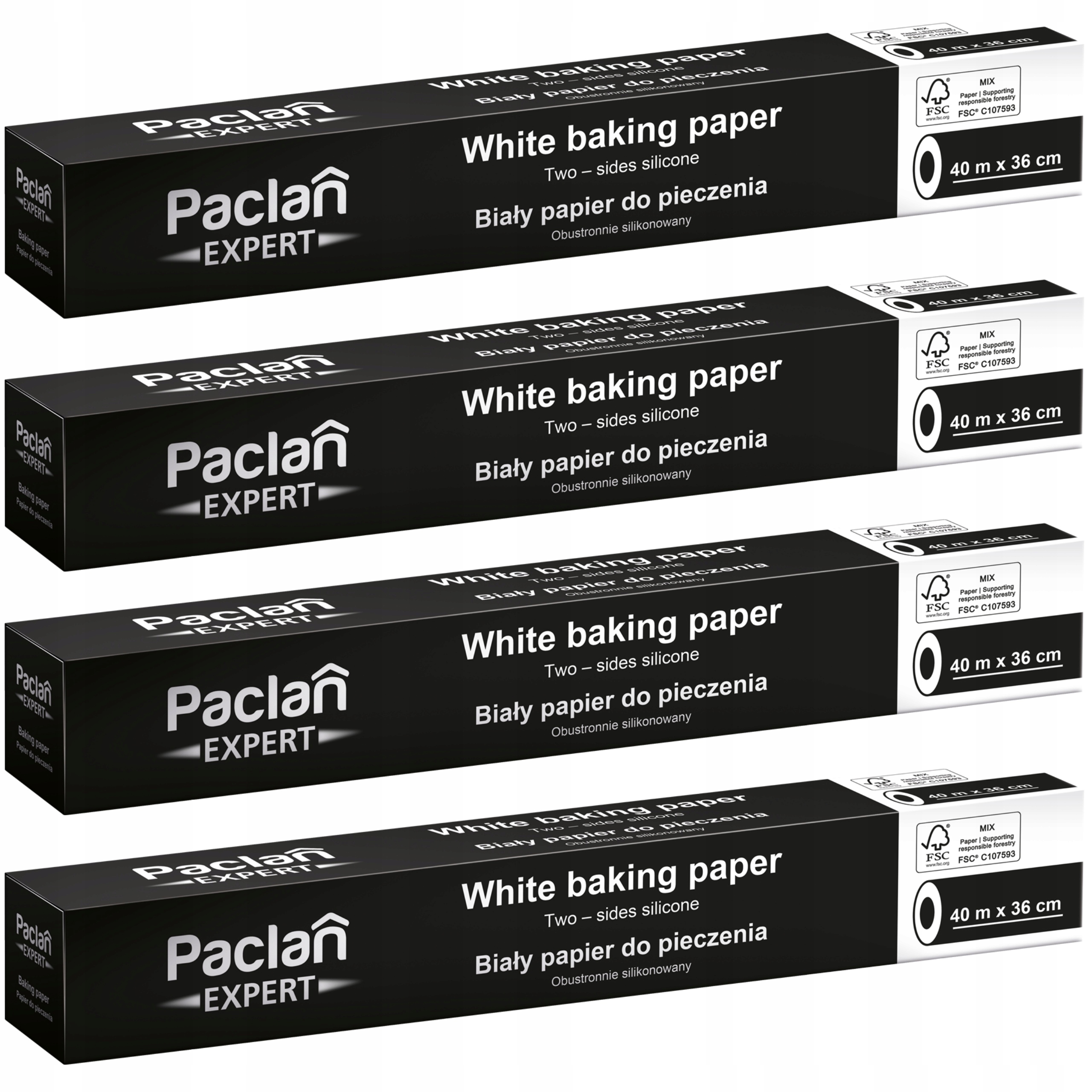 Pečící papír Paclan Expert 40 m bílý silikonizovaný 4 kusy