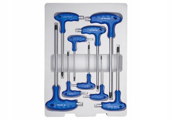 Kľúče Tŕňové Torx Hviezda Typ L T10-T50 Typ L 9ks King Tony 22309TR