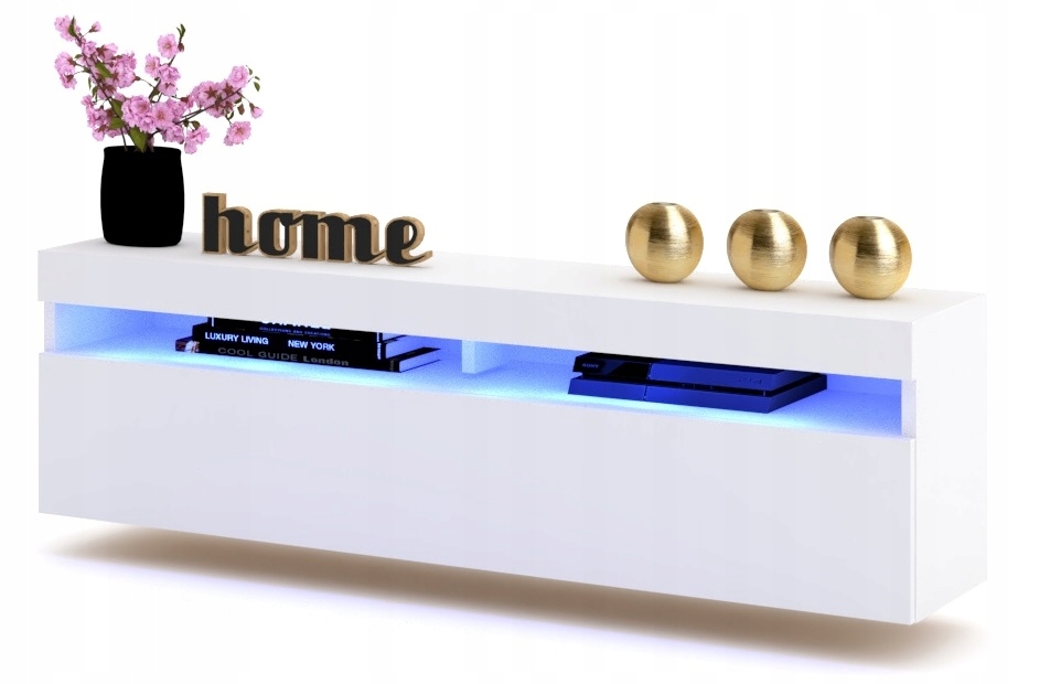 Závěsná Rtv skříňka Komoda Play Bílá Matná 120