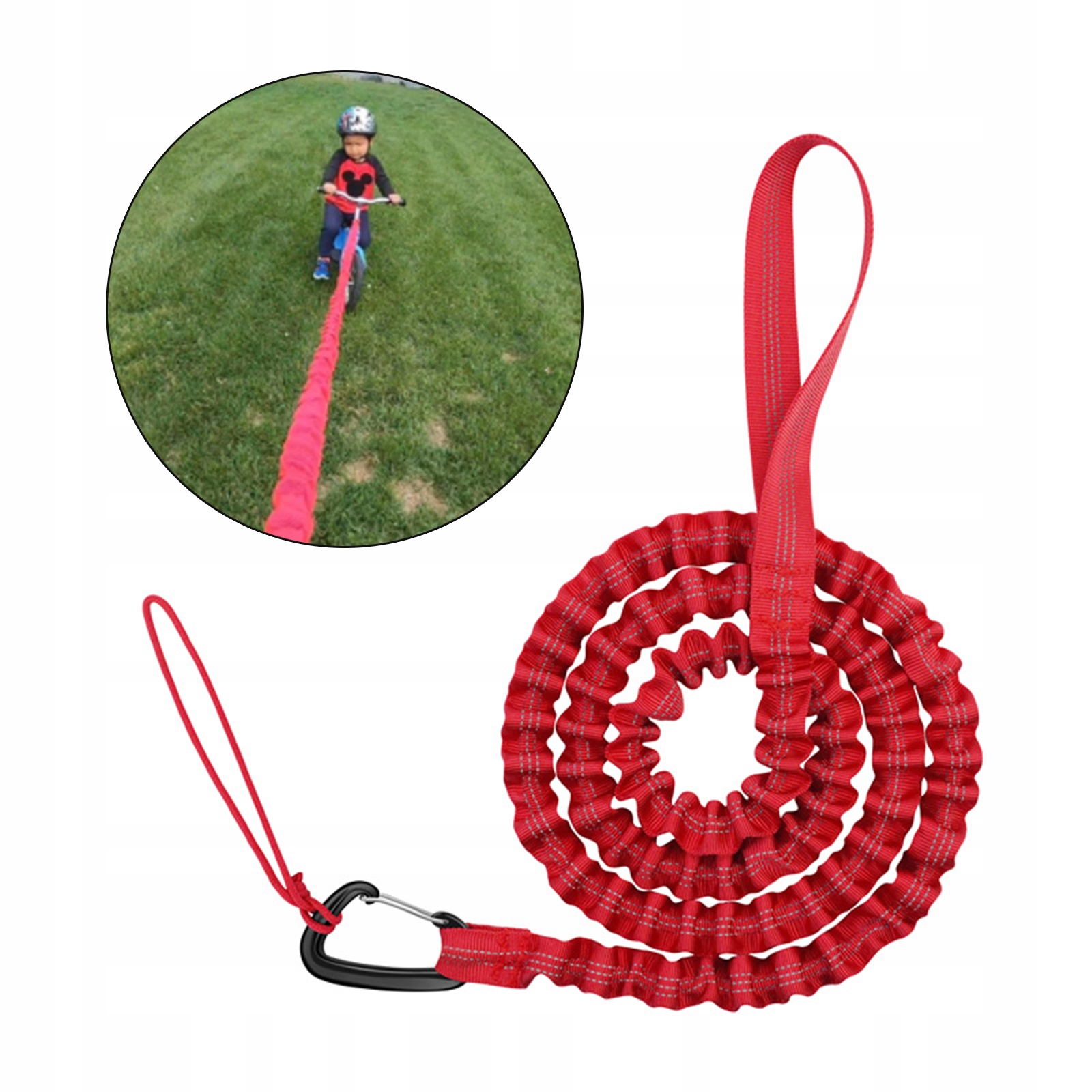 LINA HOLOWNICZA TAŚMOWA ROWEROWY 225KG 1.7m czerwo Kod producenta 210709MQ03-1