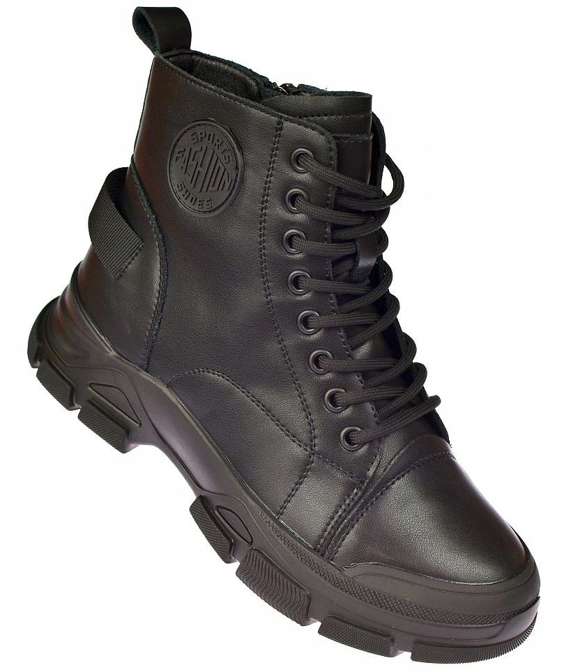 Dámské kotníkové boty B-3-1502 bk zateplené zimní kotníkové boty se zipem vel. 36