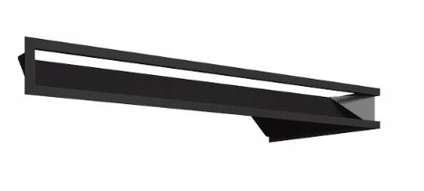 Mriežka Luft Slim rohová ľavá čierna 800x400x90