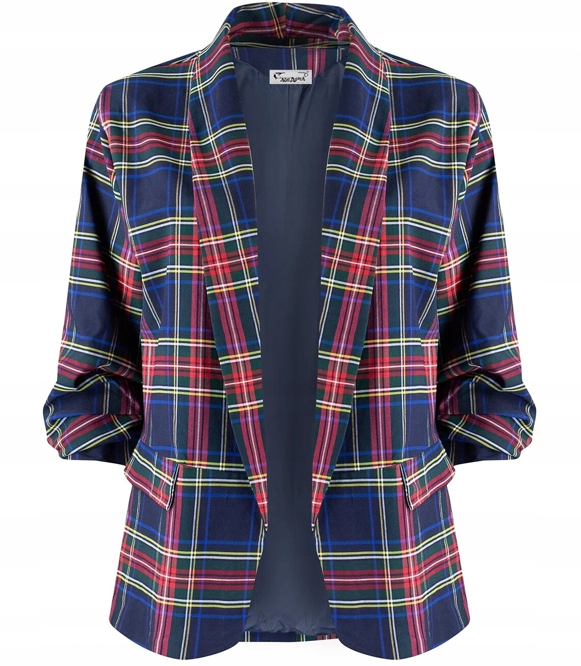 Dámská obleková sako s volným kostkovaným vzorem Stylová Elena 50/52