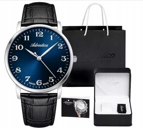 Adriatica A1287.5225QN Pánské Hodinky Swiss Made Modrý ciferník