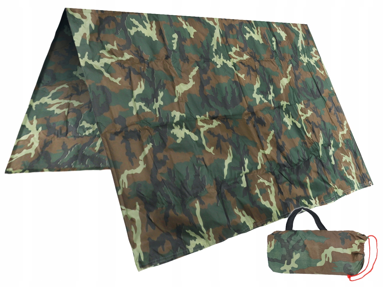 

Mfh Tarp Plandeka Płachta Woodland 3X3 Pokrowiec