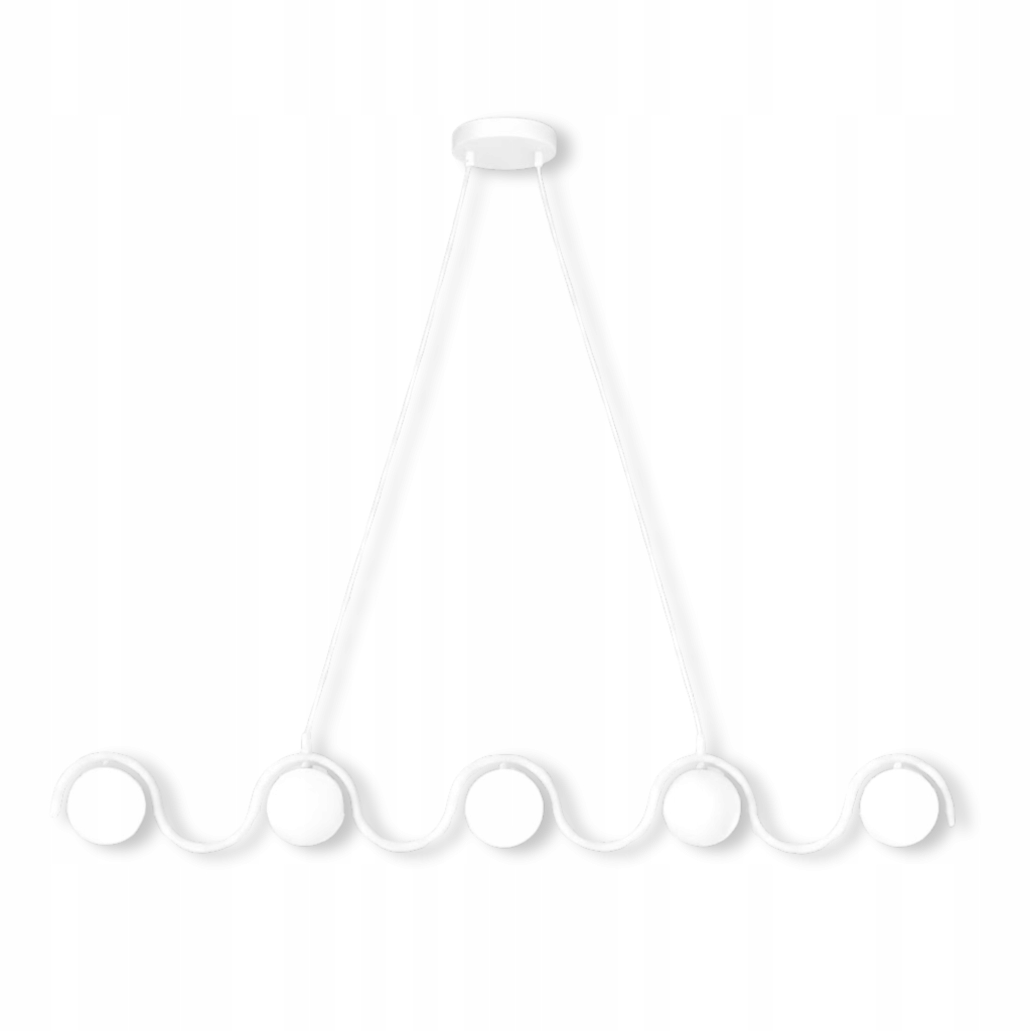 Emibig Lampa wisząca Sinus biała 5xG9 8W metalowa