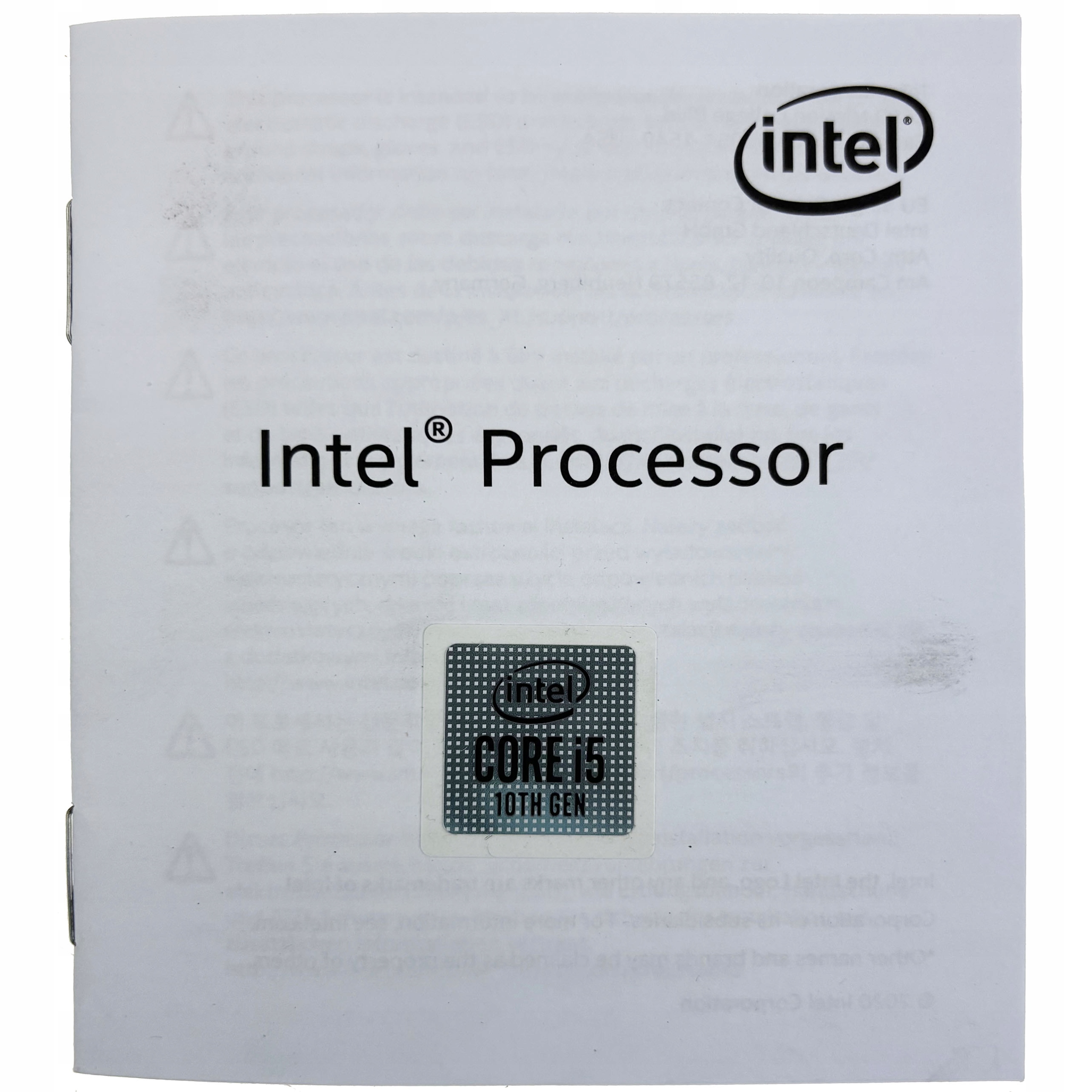 NAKLEJKA INTEL I5 ORYGINALNA 100% OK ŹsK