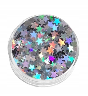 

Gwiazdki Hologram Srebrny Na Paznokcie Nr 50