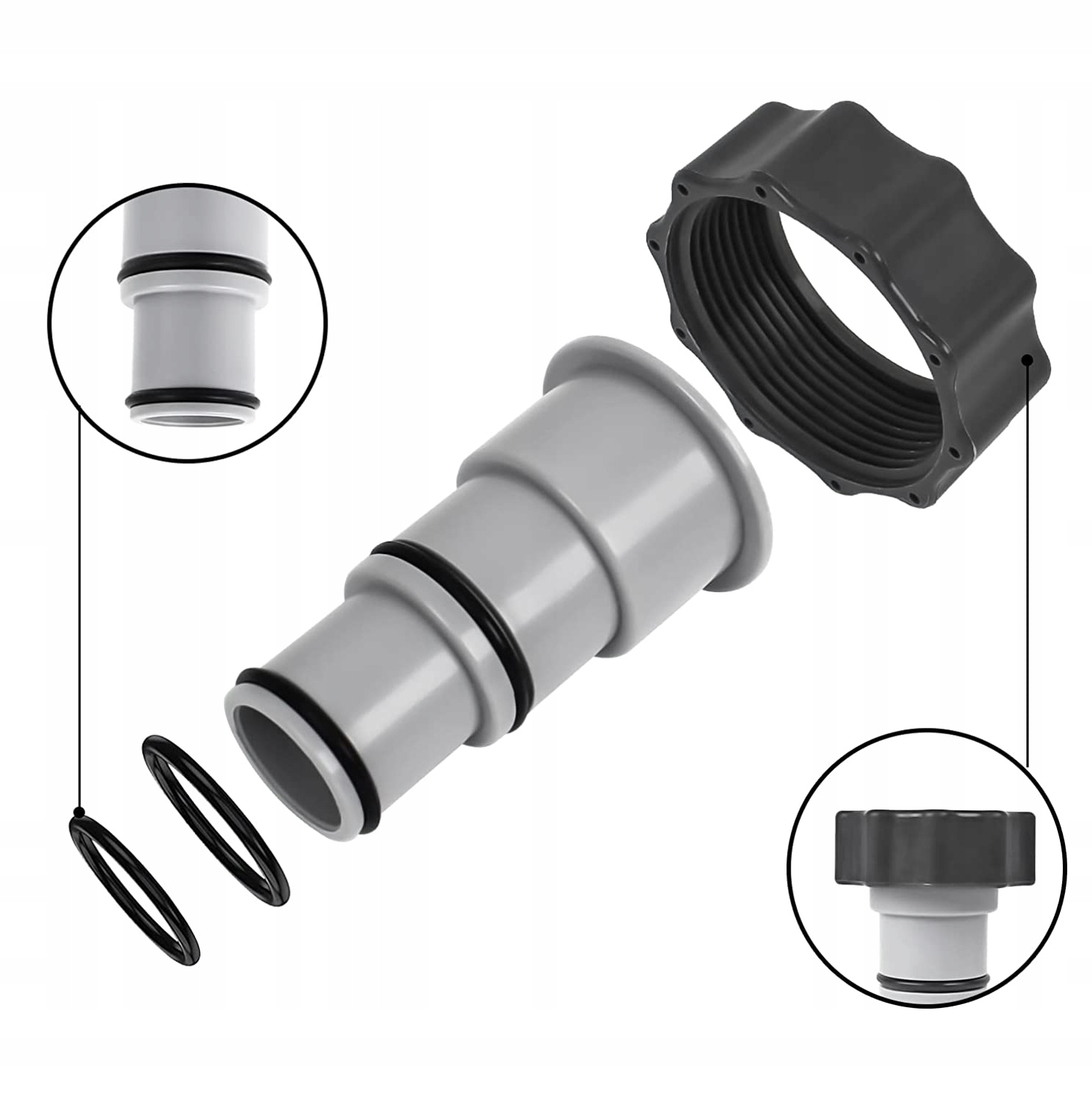 2SZTUK ADAPTER DO INTEX - BASEN WĘŻE PRZEJŚCIÓWKA Długość 10.9 cm