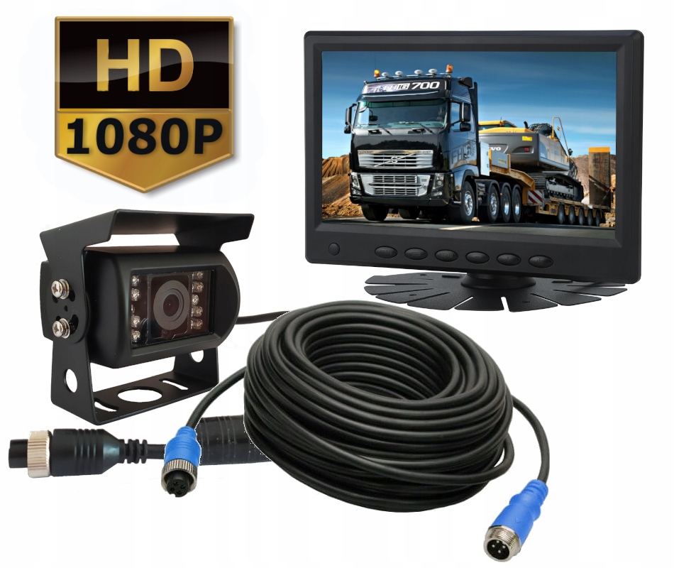 

Zestaw kamera cofania FullHD Monitor 7'' Ahd 10m