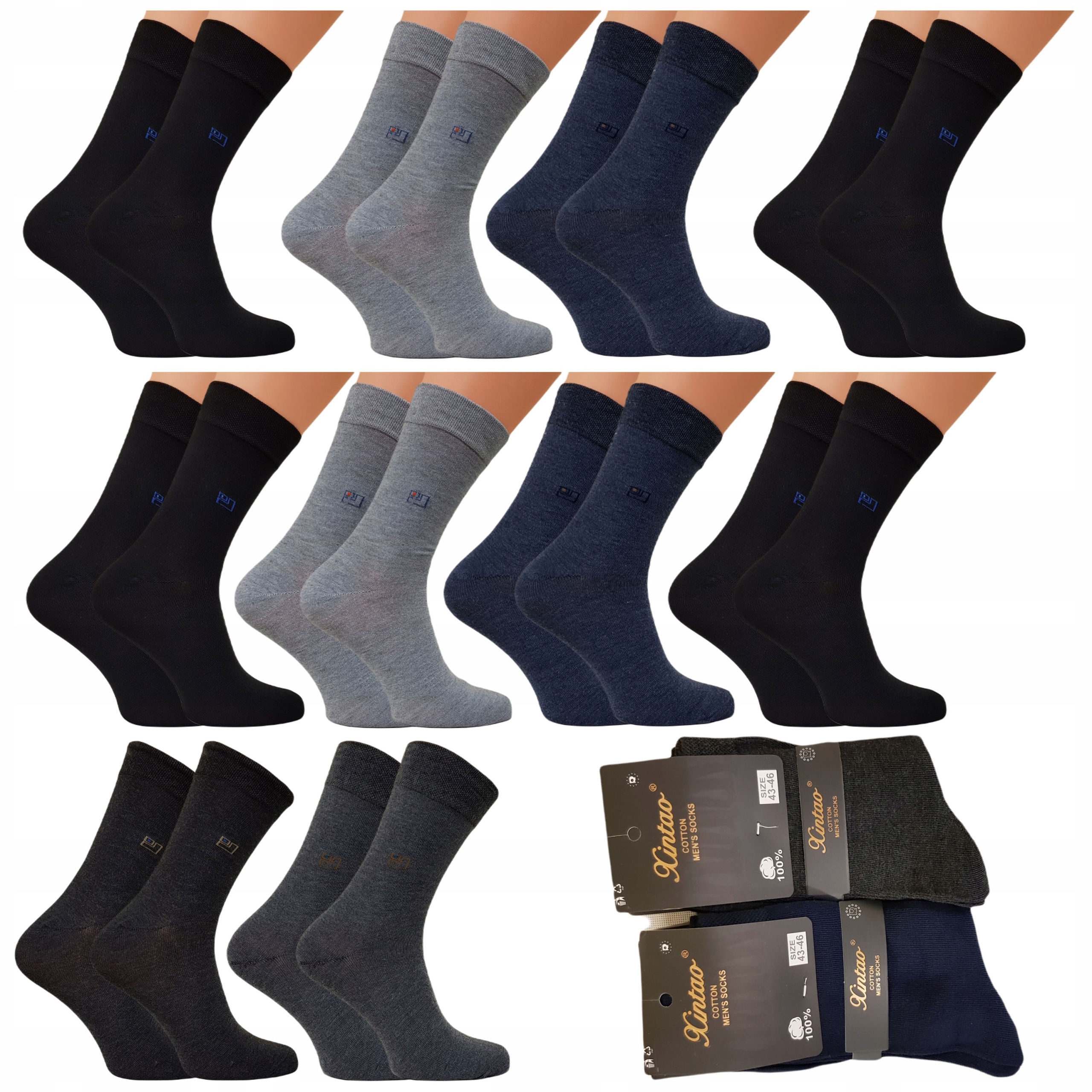 

10x Męskie Skarpety Bawełniane Skarpetki