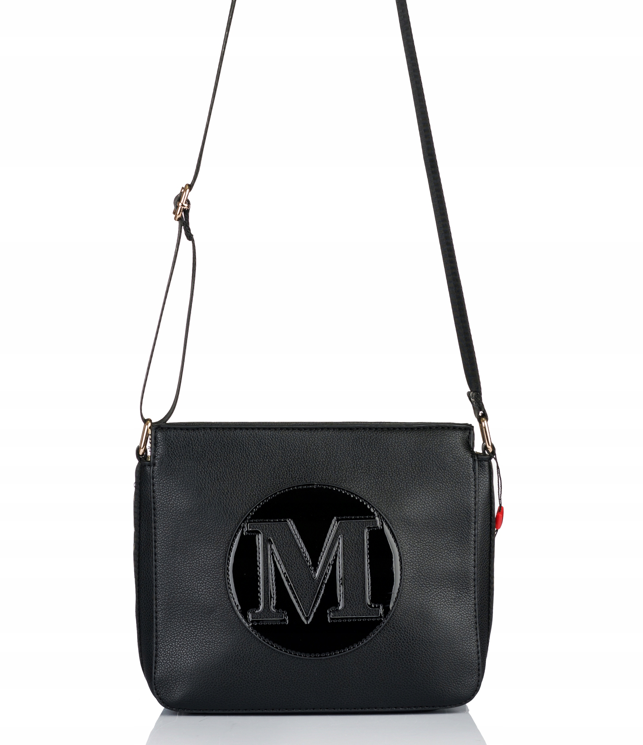 MONNARI Torebka na ramię LISTONOSZKA Pojemna PASEK LOGO PREMIUM Marka Monnari