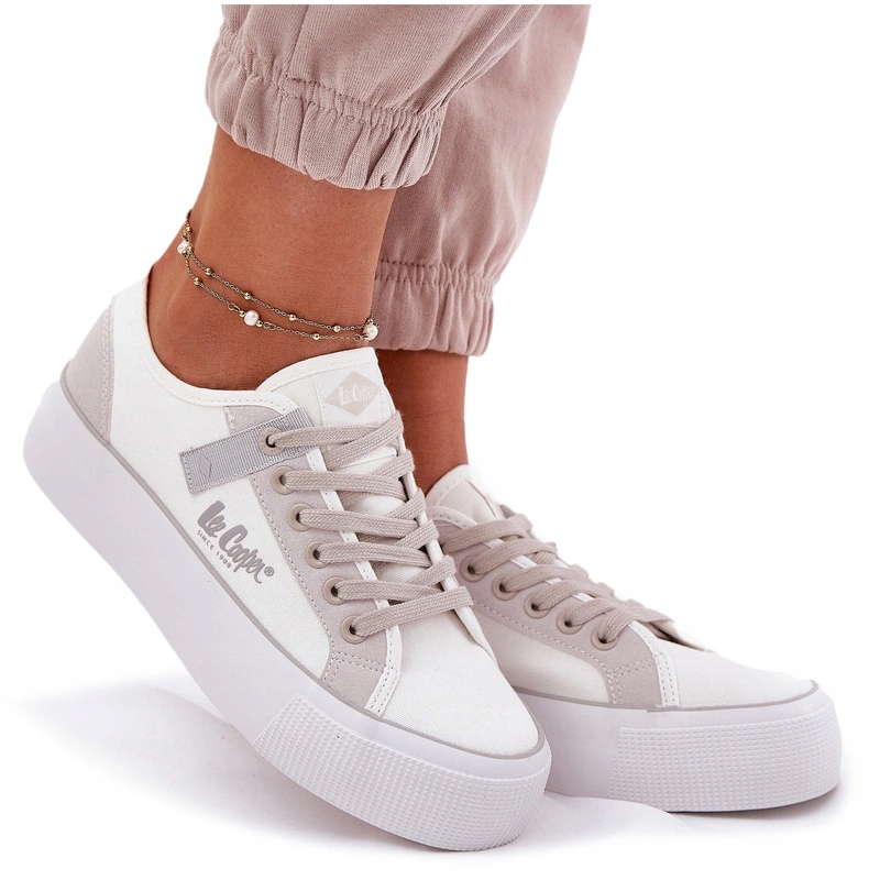 Dámské Tenisky Na Platformě Lee Cooper LCW-25-31-3479L Bílo-šedé 40
