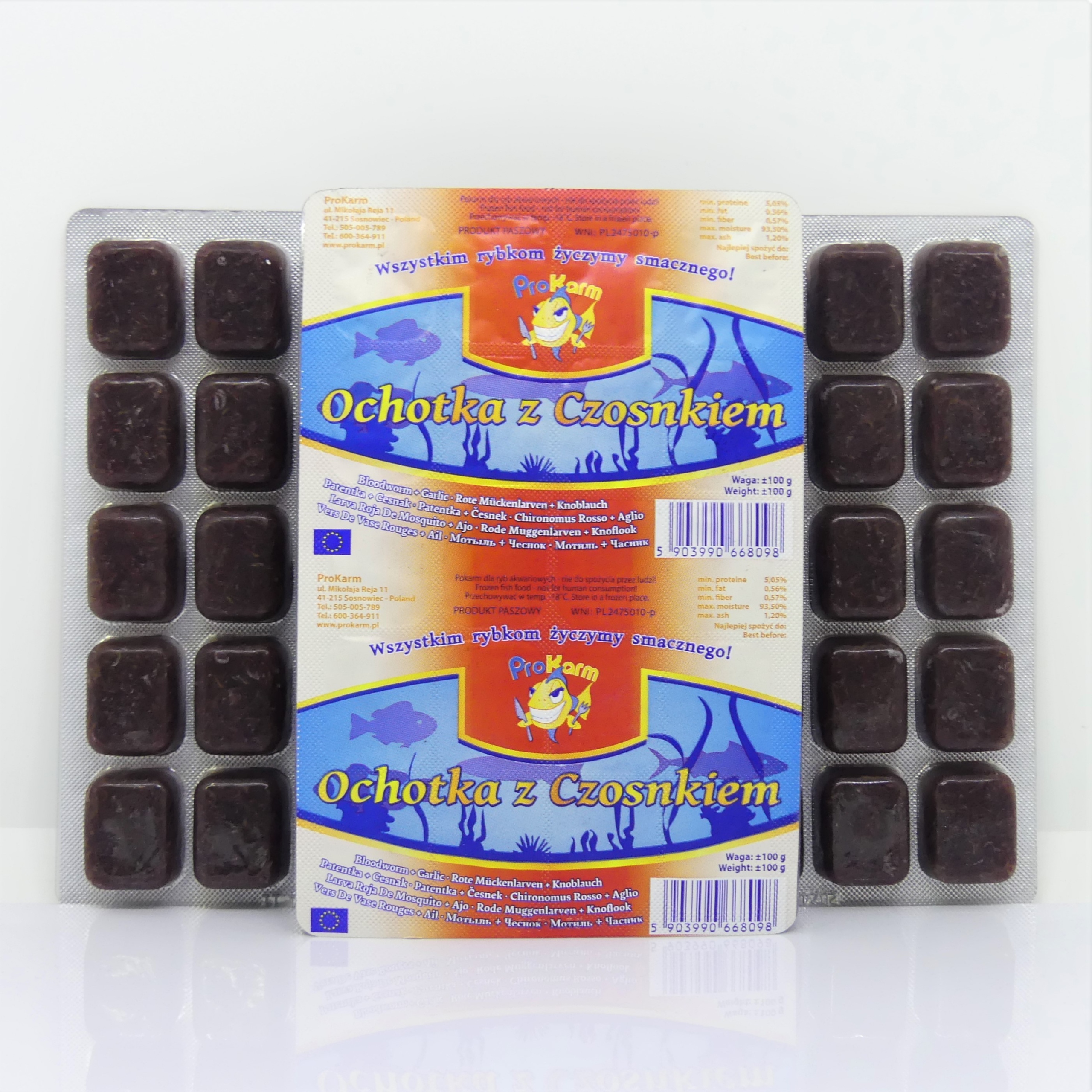 

Ochotka z czosnkiem mrożona tabliczka 100 g