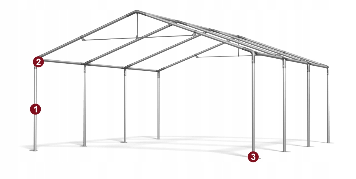Namiot Magazynowy 4x6 Hala Magazynowa STANDARD Szerokość 4 m