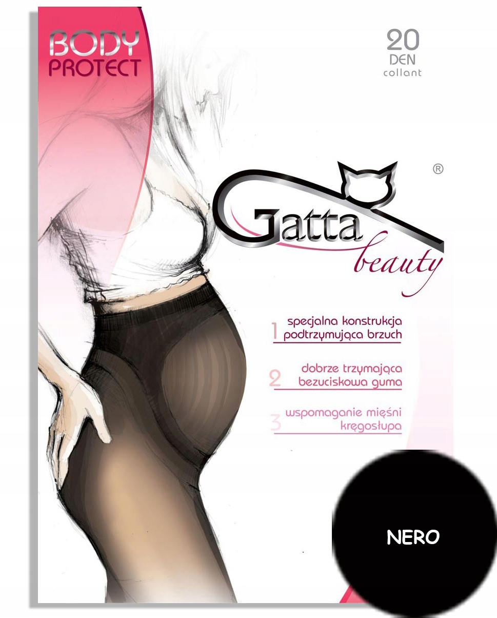 

Gatta rajstopy Ciążowe protect 20 den Nero 3 M
