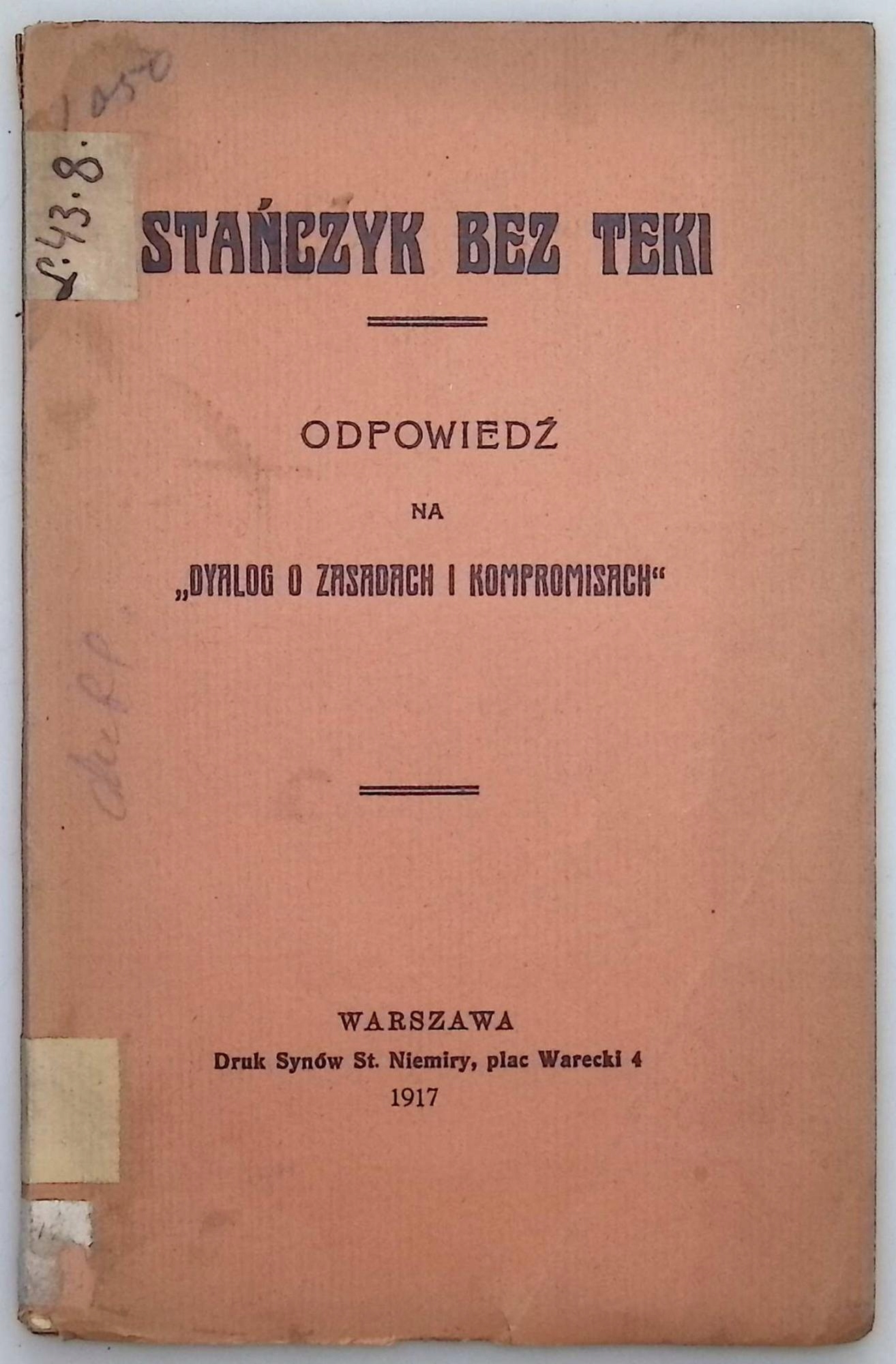 Stańczyk bez teki (1917 r.) - abp. Józef Teodorowicz