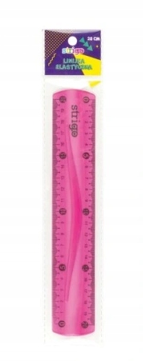 LINIJKA ELASTYCZNA 20 CM RÓŻOWA STRIGO