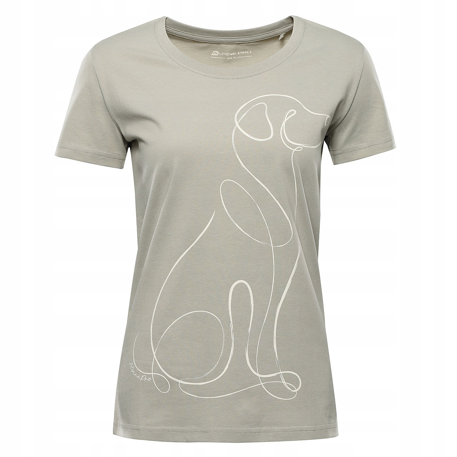 Koszulka damska z organicznej bawełny Alpine Pro Termesa 3 k.beżowy r.XL
