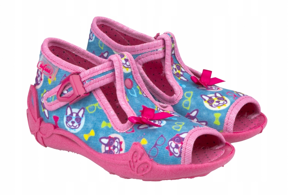 

Befado 213P113 Papi kapcie dziewczęce zapinki r.18