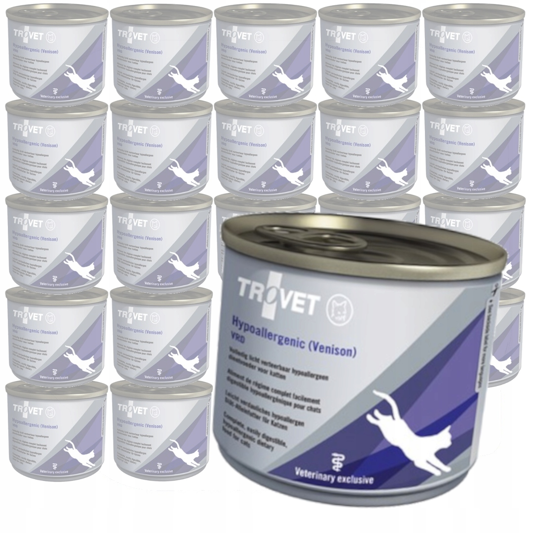 Levně Trovet Hypoallergenic Zvěřina 24x200g Lehce stravitelné Mokré Krmivo Pro Kočky