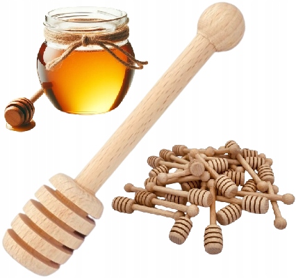 Dřevěný medovník, naběračka na med 100 ks WyrobyDzięcioł