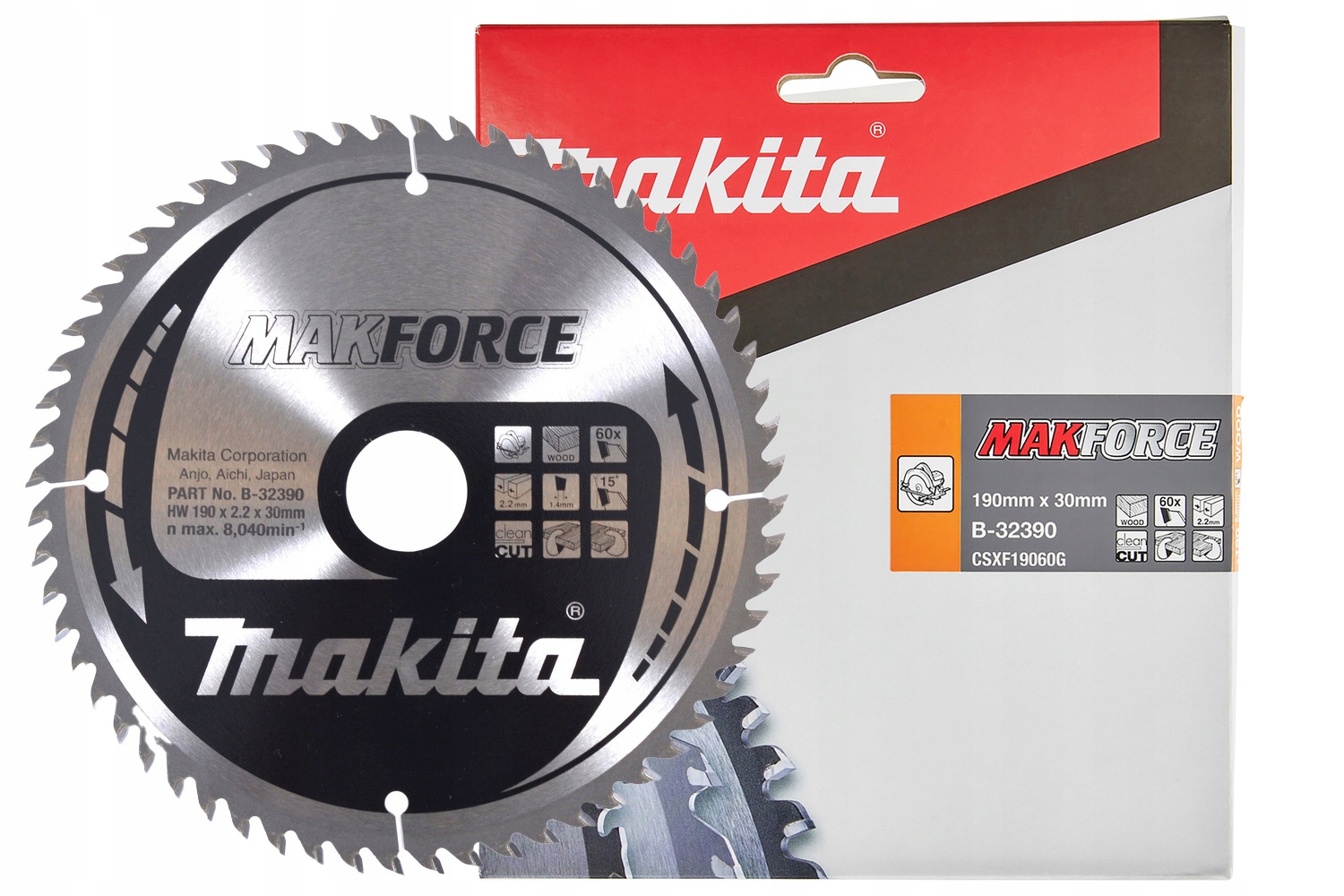 Makita B-32390 Tarcza Tnąca Do Drewna 190x30mm 60Z Makforce Makita Pl