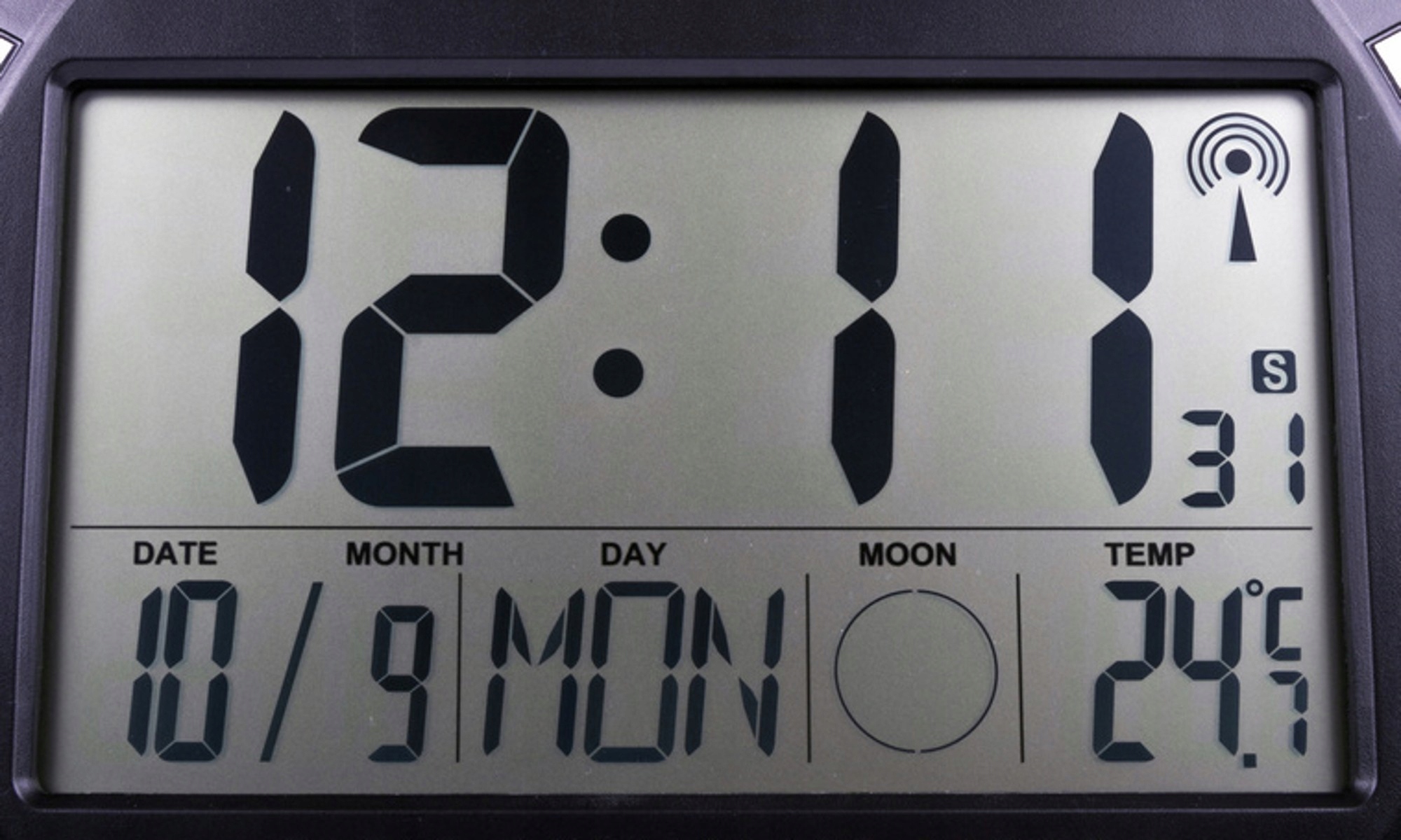 Zegar ścienny duzy LCD wskazania czasu Granit Marka inna