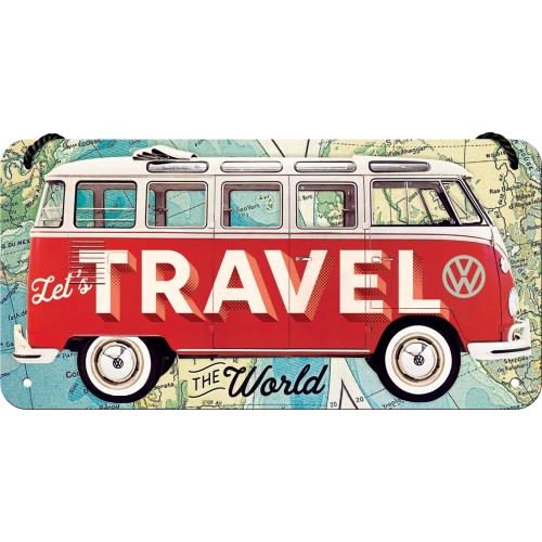 

Metalowy Plakat Zawieszka 10x20cm Vw Bulli Podróż