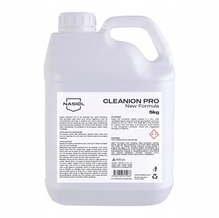 Nasiol Cleanion Pro New Formula 5kg mocno skoncentrowany szampon piana akt