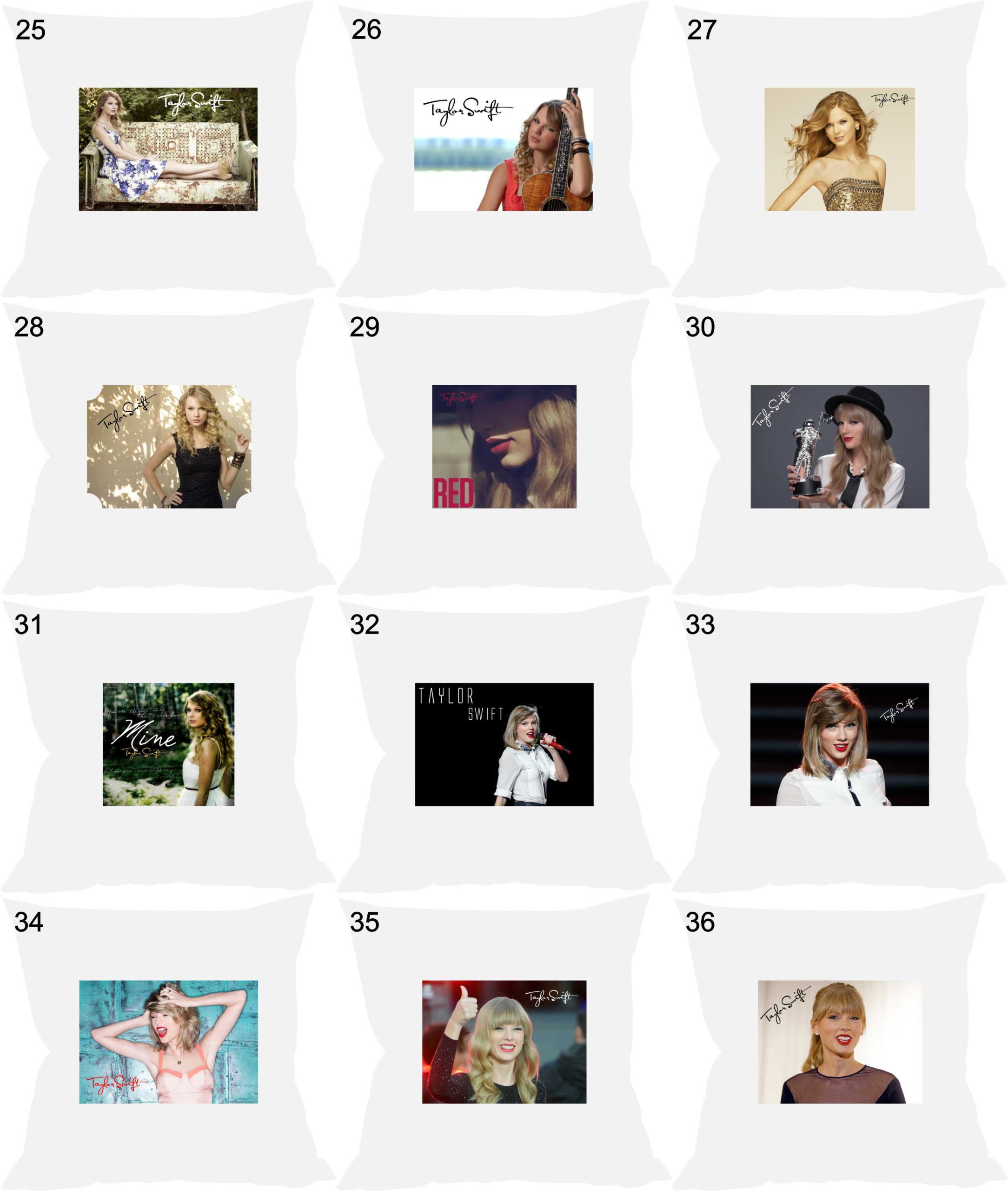 Poduszka TAYLOR SWIFT imię DUŻY WYBÓR Wyrób medyczny nie