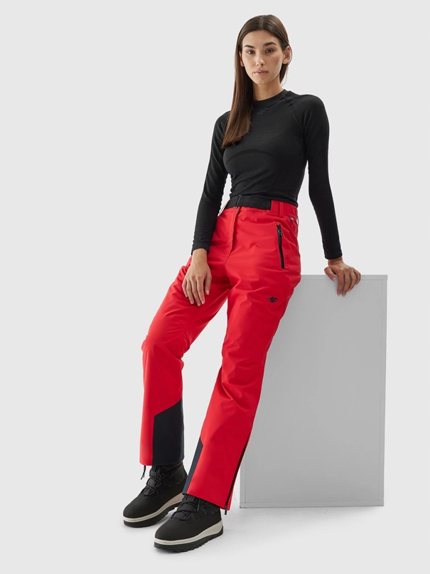 4F Damskie Spodnie Narciarskie 4FPRO Dermizax 20000 Damskie Czerwone R. S