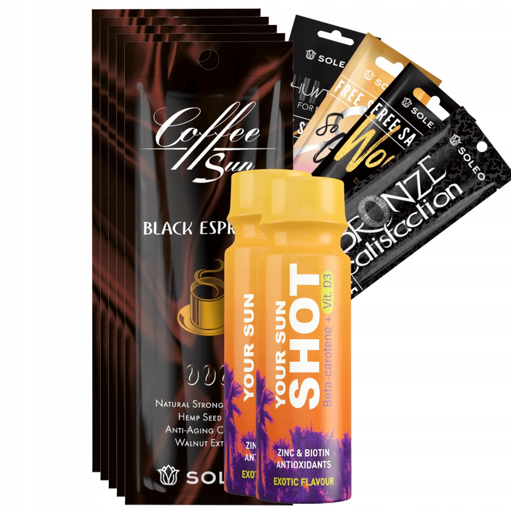 SOLEO BLACK ESPRESSO 5x15ml MOCNY BRONZER Z +GRATISY