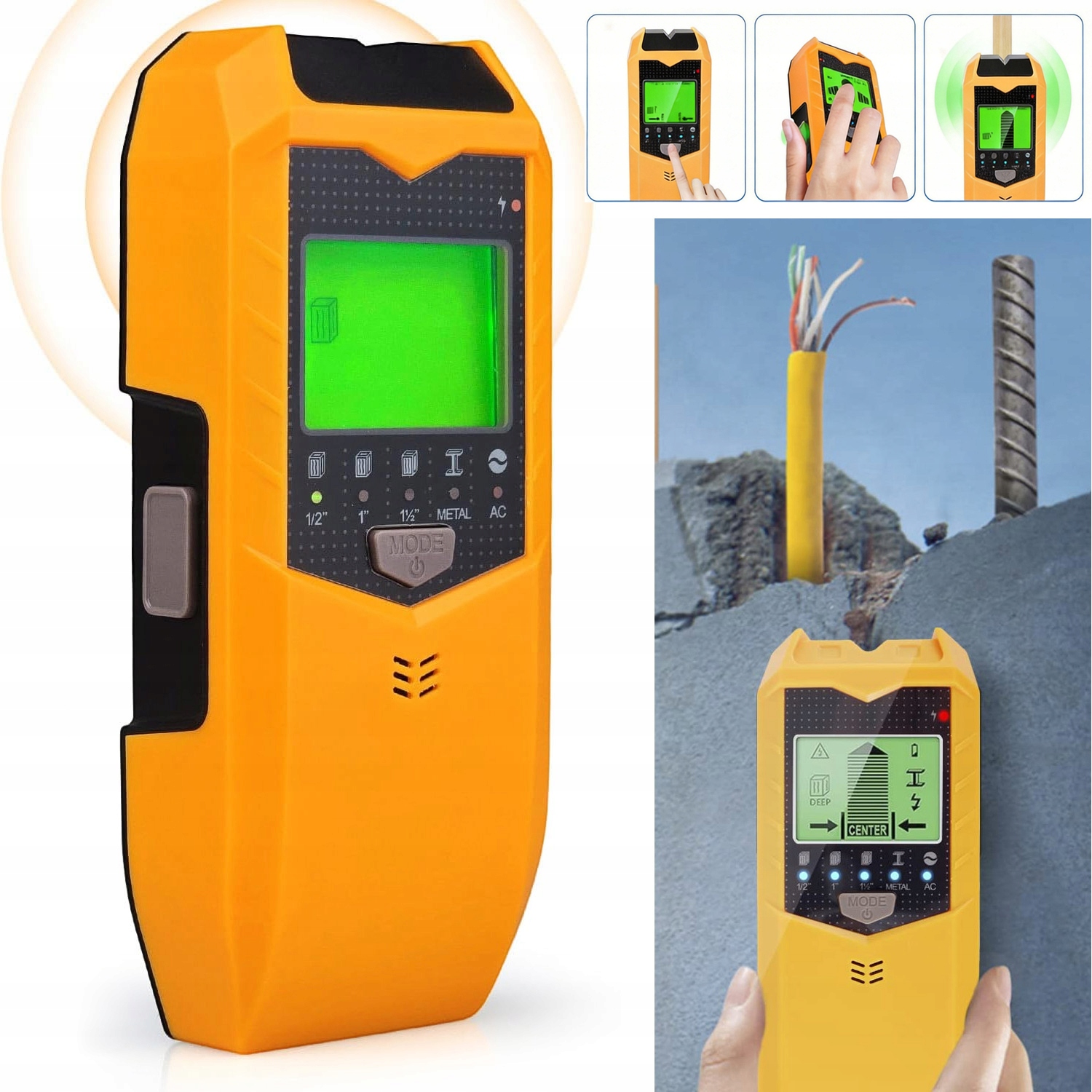 Detektor Kabelů LCD, Dřevo, Kov, Kovové Kabely, Profily 5 V 1