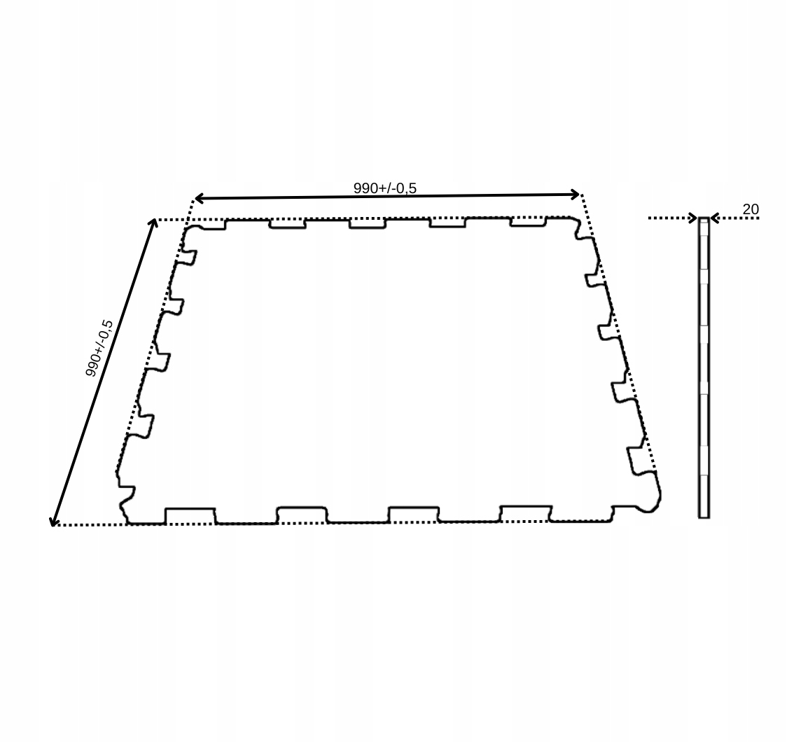Podłoga Gumowa 20mm Marka Rubtiler