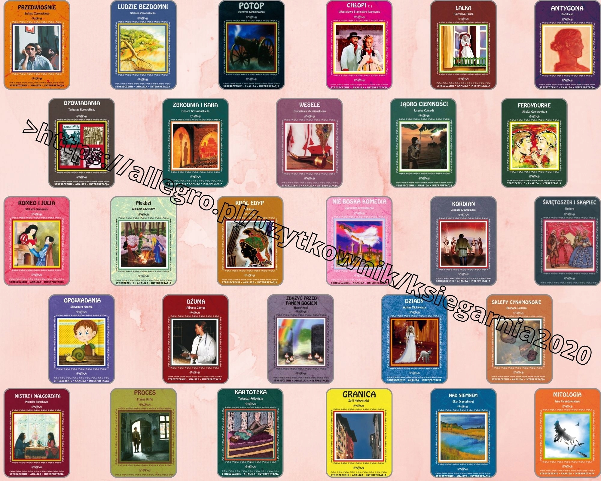 ZESTAW książek ze STRESZCZENIAMI SZKOŁA ŚREDNIA