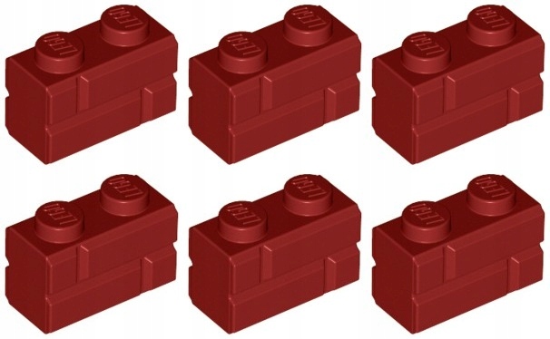

Lego 98283 Cegła 1x2 czerwony ciemny (6g) 6 szt.