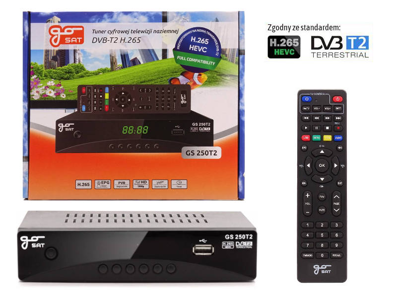 2× Tuner DVB-T2 GoSat GS-250T2