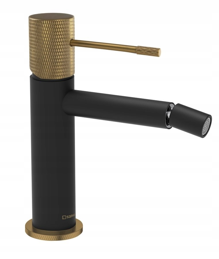 Solaris stojanková bidetová batéria bez výpuste, čierna zlato mat (WD003G)