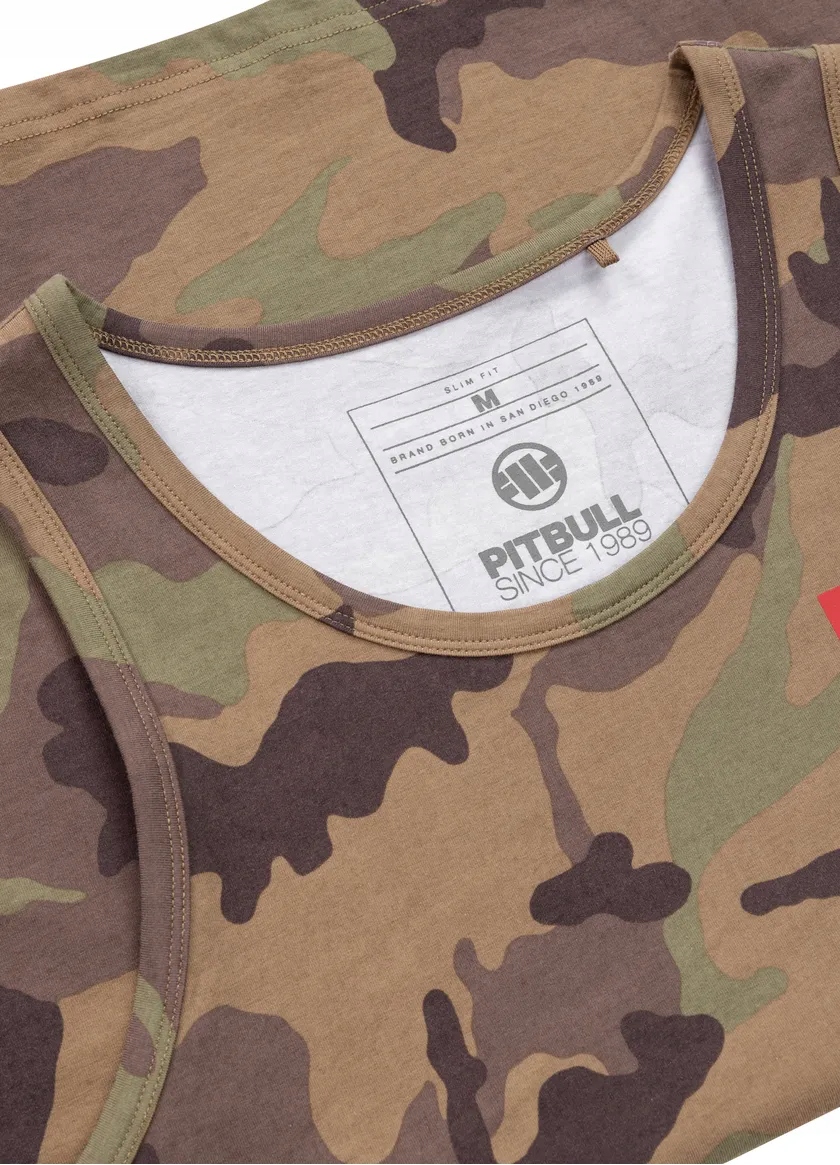 Tank Top męski Pit Bull Slim Fit Small Hilltop - Woodland Camo r. L Rozmiar L