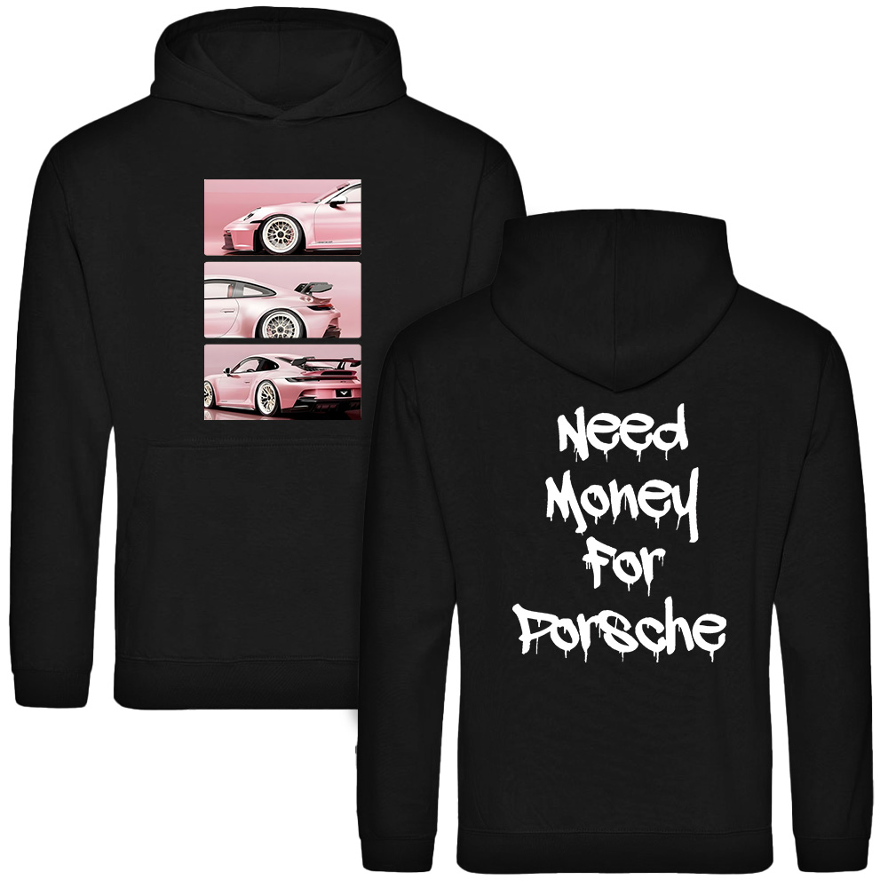Mikina Černá Dárek Jaro Automobilový průmysl Need Money For Porsche S
