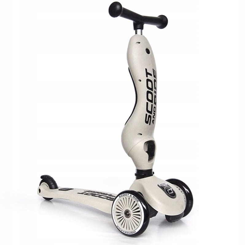 Scoot And Ride Ash ZESTAW HULAJNOGA Jeździk 2w1 + KASK LED S-M 2-5 + GRATIS Marka Scoot & Ride