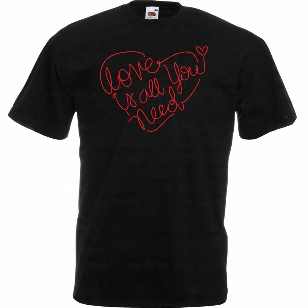 

Koszulka love is all you need miłość XXL czarna